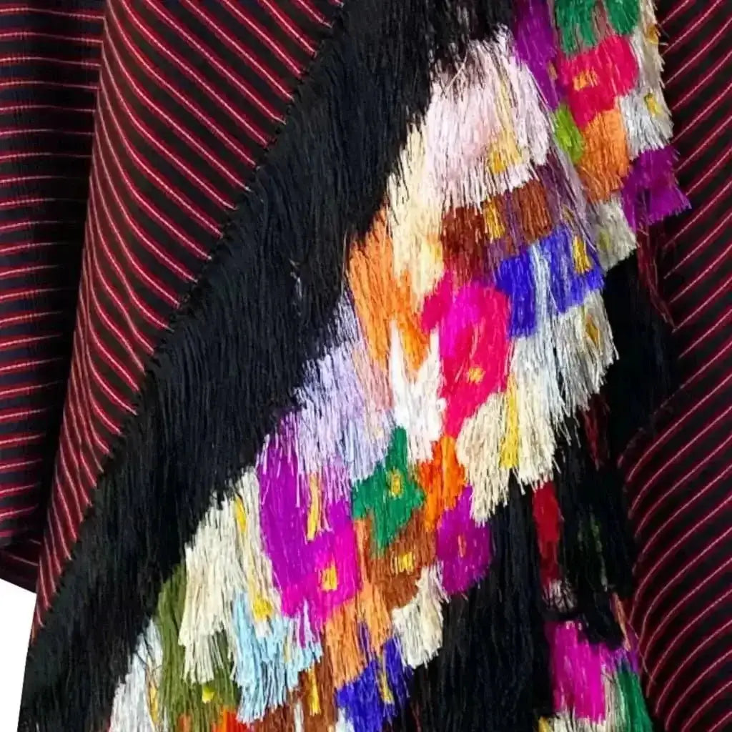 Purepecha rebozo with fringe - Shawl