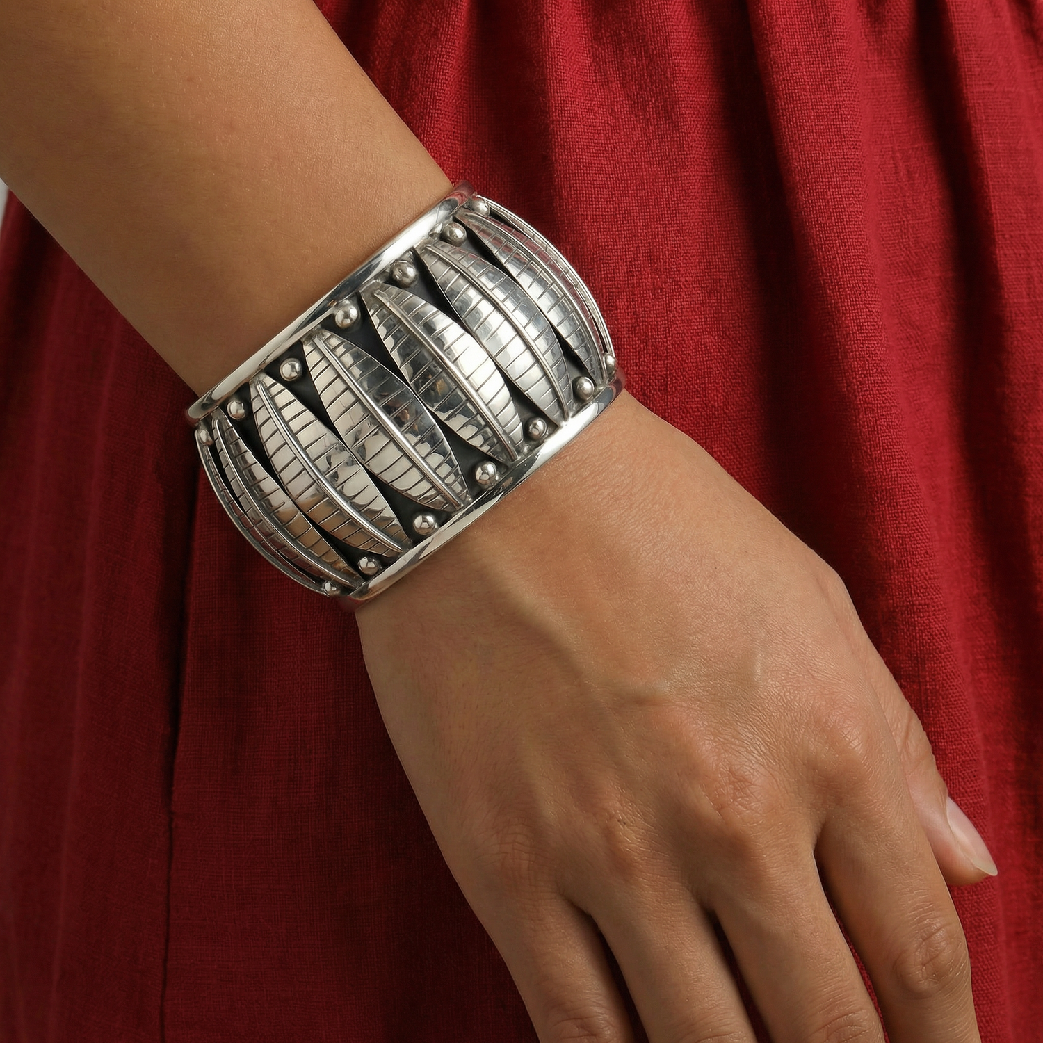 Vintage Mexican jewelry & clamper bracelets.