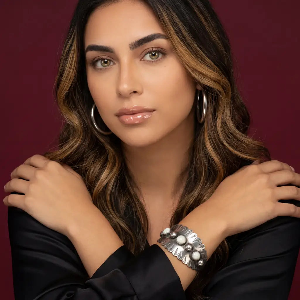 1940 Vintage Taxco bracelet with agate