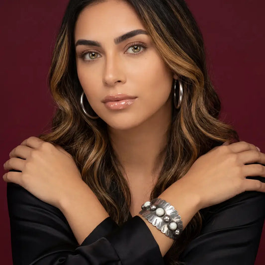 1940 Vintage Taxco bracelet with agate