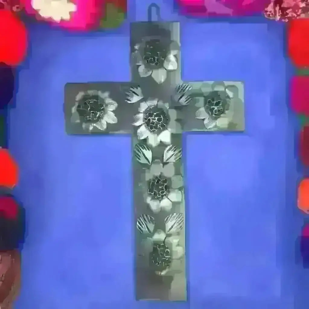 Black pottery cross from San Bartolo Coyotepec - decoration