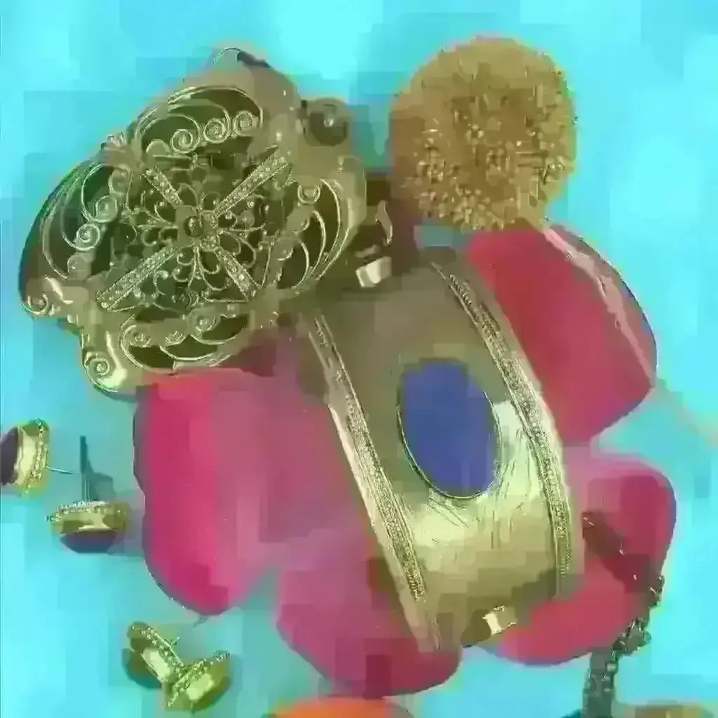 German Arts and Crafts locket with amethysts - necklace