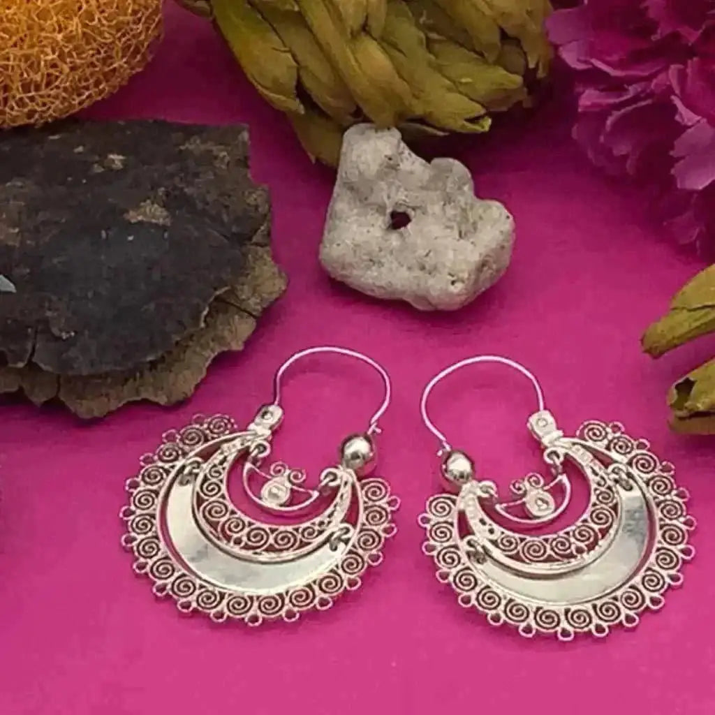 Mexican Filigree arrcada earrings
