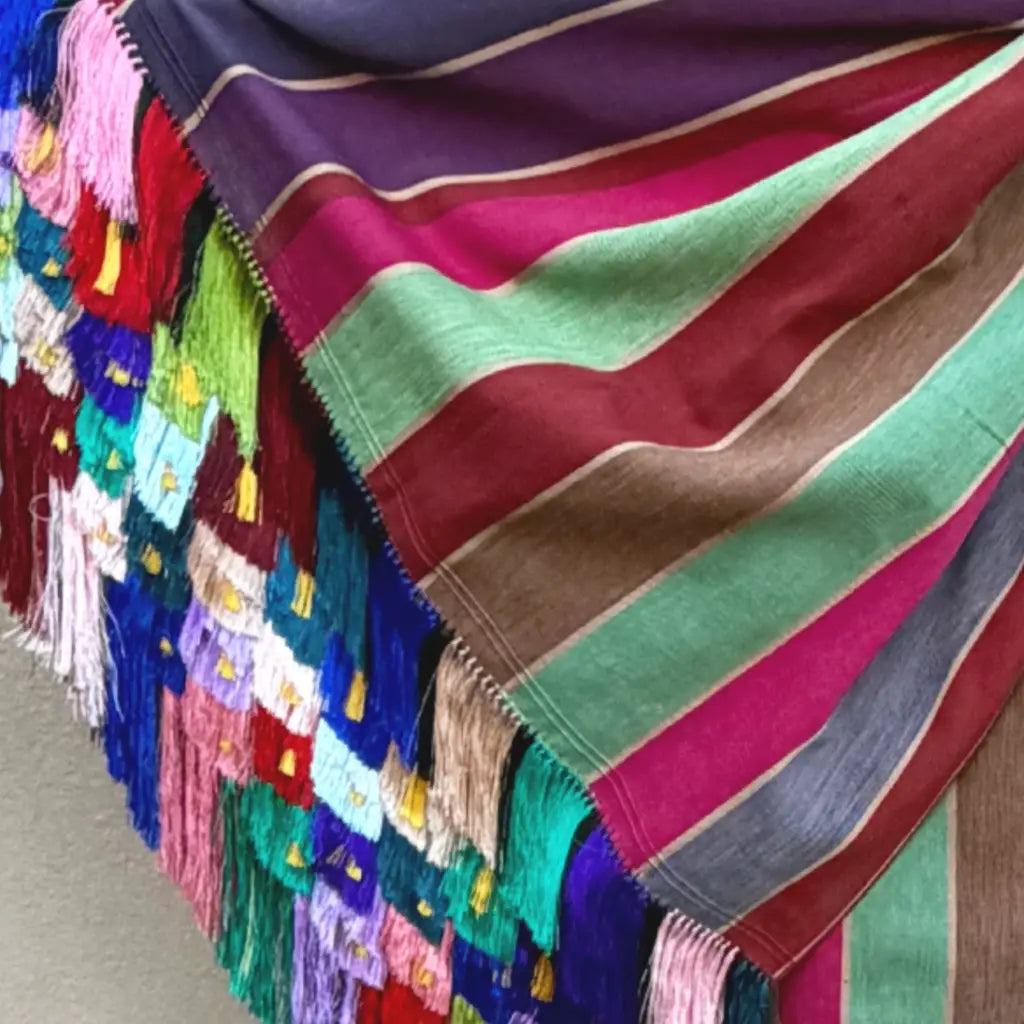 Purepecha rebozo with fringe - Shawl