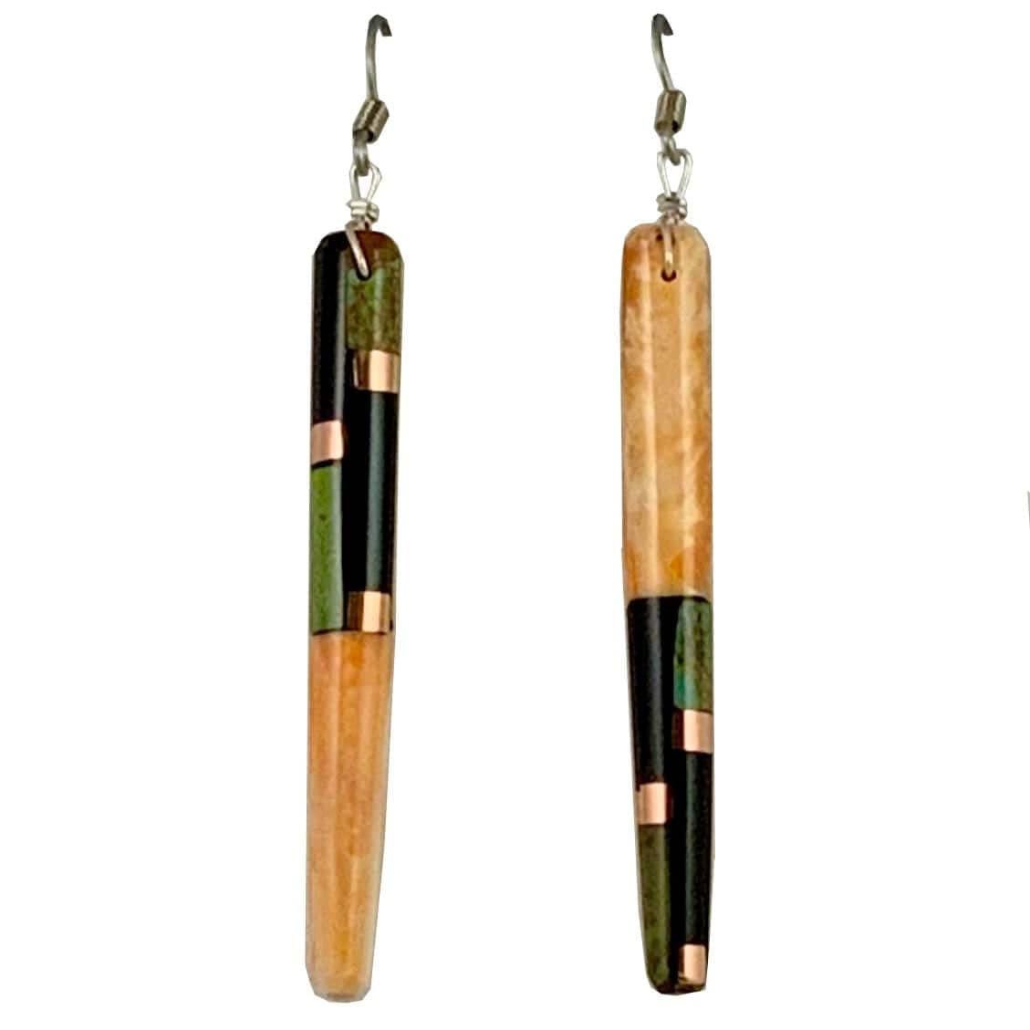Tewa/Santo Domingo Native American earrings.