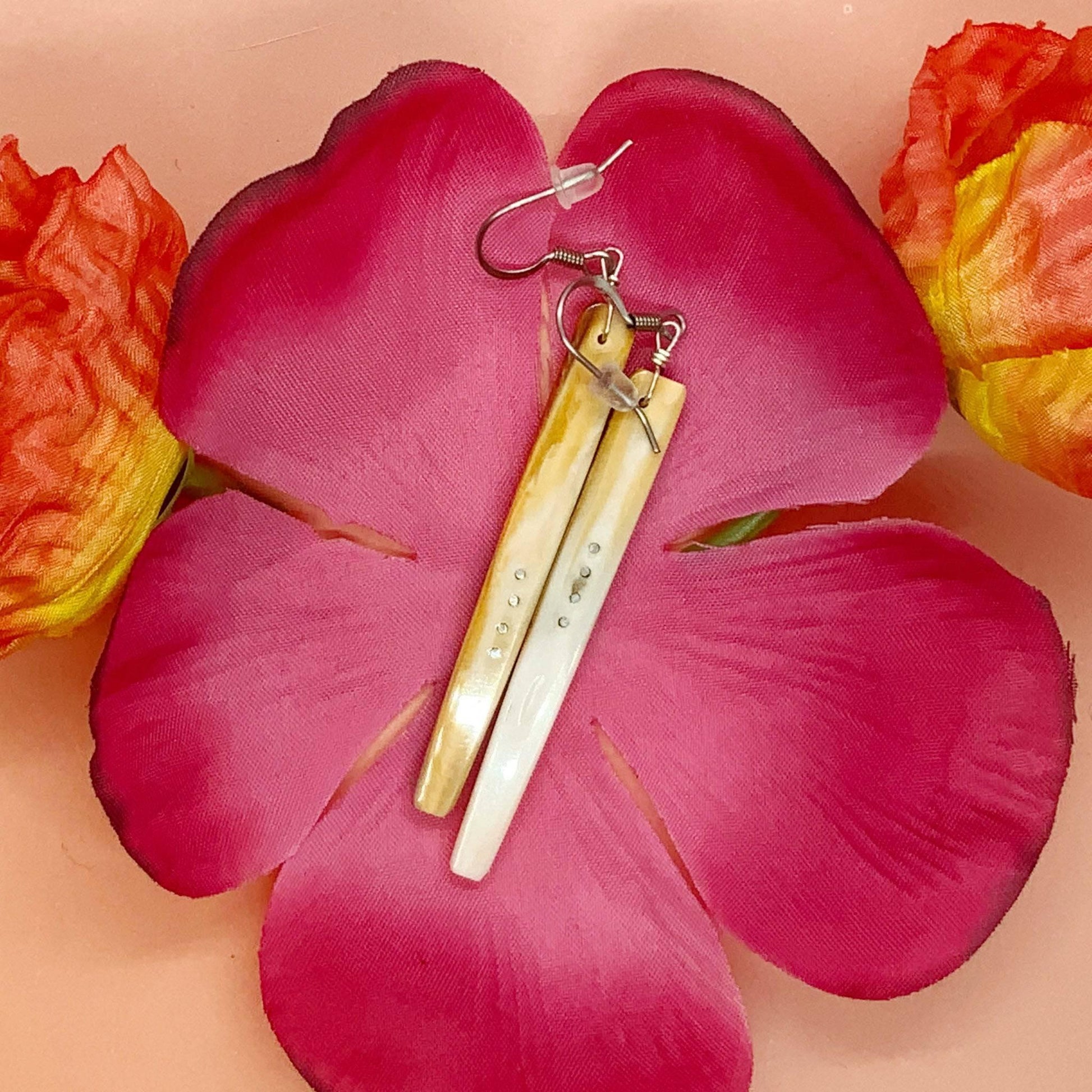 Tewa/Santo Domingo Native American earrings.